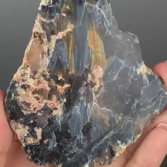 Pietersite Slab with Beautiful Chatoyant Colors