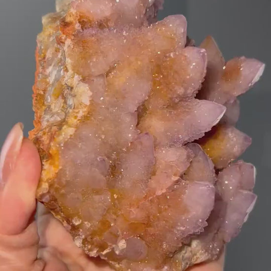 Beautiful Piece!Lilac Cactus (Spirit) Quartz  with Big Crystals