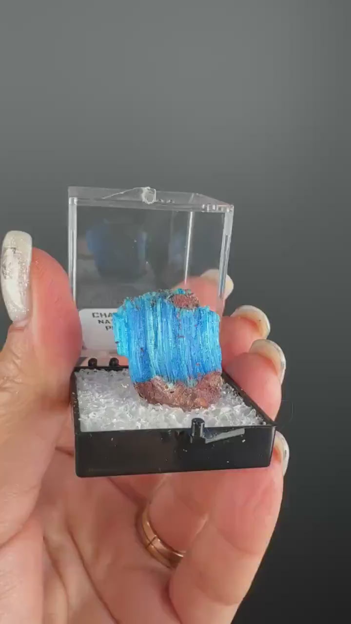 Chalcanthite Specimen from Planet Mine Arizona (with display box)