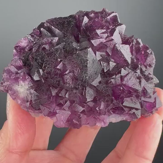 Stunning Octahedral Reddish Purple Fluorites from Zheijang,China