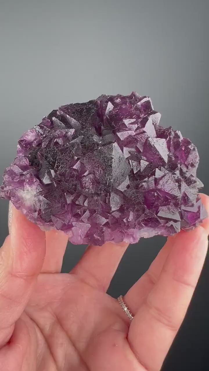 Stunning Octahedral Reddish Purple Fluorites from Zheijang,China