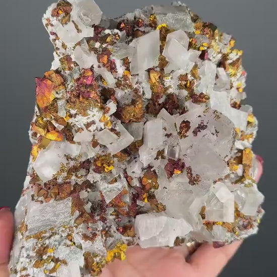 Gorgeous Piece! Chalcopyrite with Dolomite Crystal