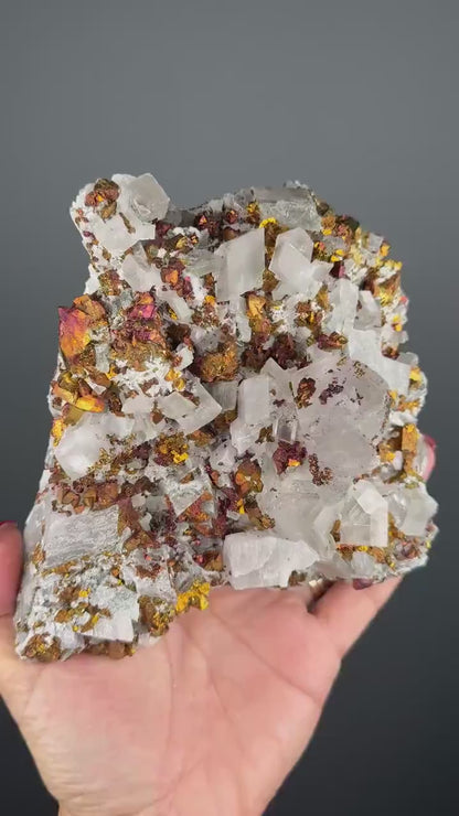 Gorgeous Piece! Chalcopyrite with Dolomite Crystal