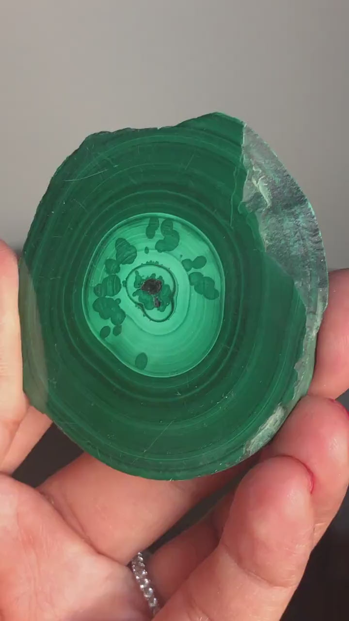 Lovely Color! Polished  Malachite Slab, Malachite Eye, % 100 Natural