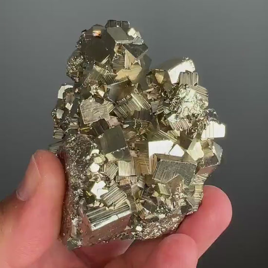 Protection, Enhances and Prosperity... Lustrous Cubic Pyrites from Peru, Pyrite Specimen