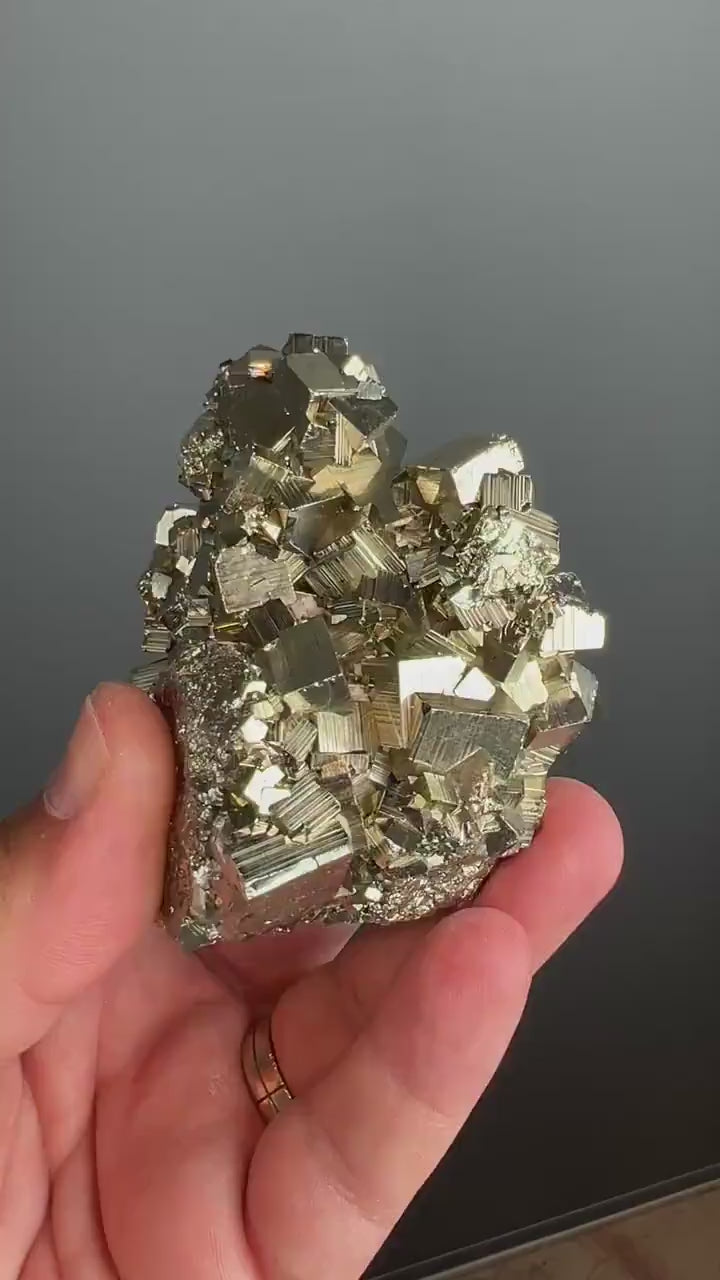 Protection, Enhances and Prosperity... Lustrous Cubic Pyrites from Peru, Pyrite Specimen