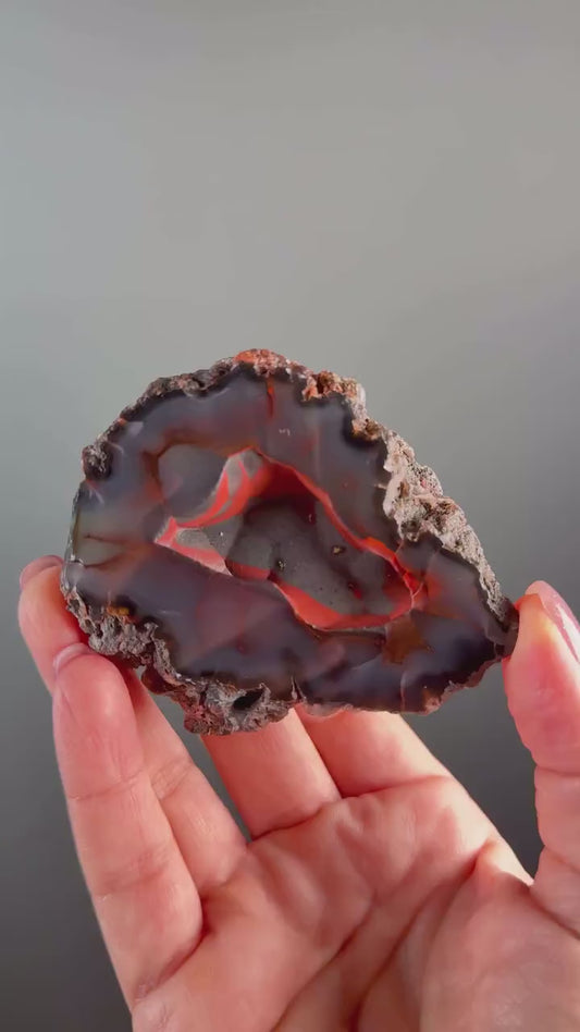 UV Reactive Red Fox Agate Crystal