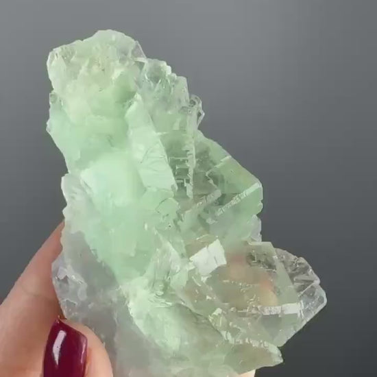 Gemmy Green & Purple Fluorite Crystal
