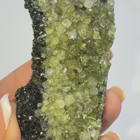 Quartz with Epidote Crystal Specimen, Epidote Quartz