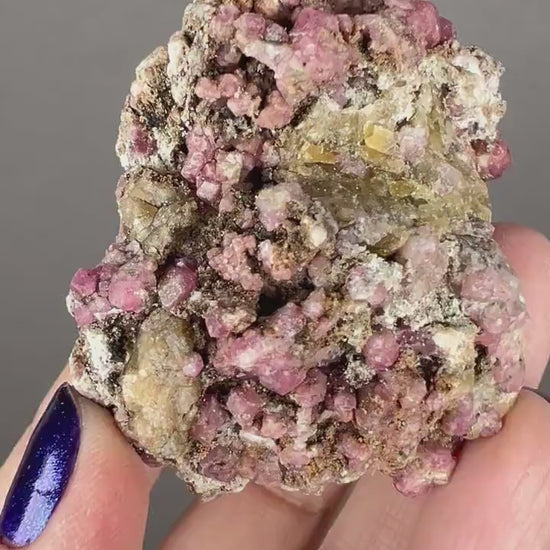 New !Raspberry Garnet Mineral Specimen