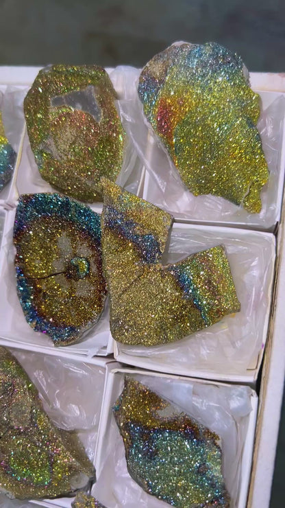 Rainbow Chalcopyrite Crystal Lot