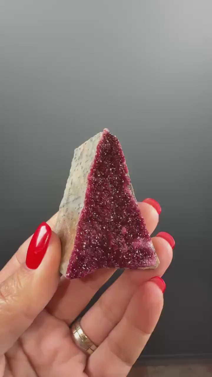 Roselite Crystal Cluster - Intense Pink Cobalt Mineral Specimen