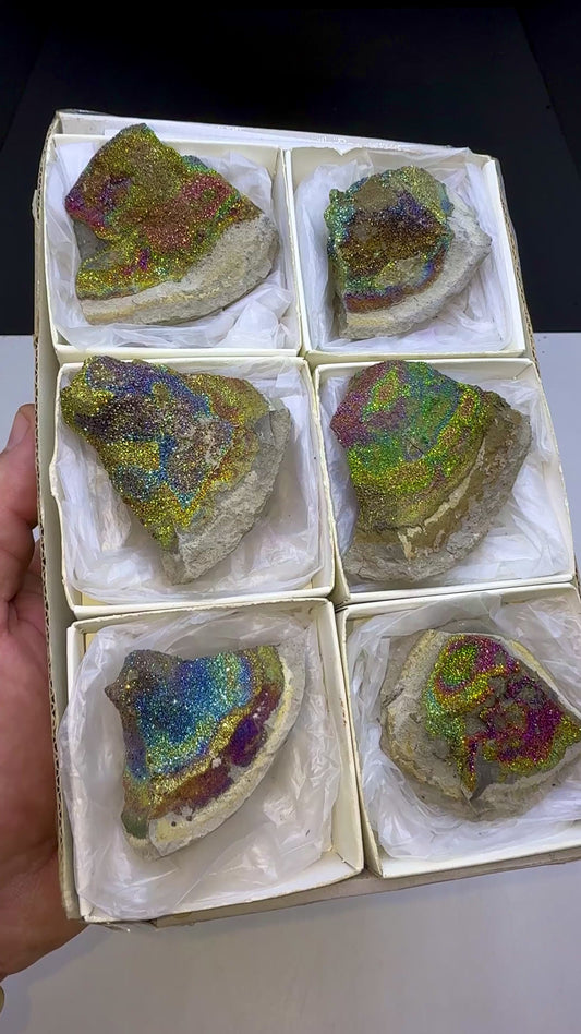 Rainbow Chalcopyrite Crystal Lot