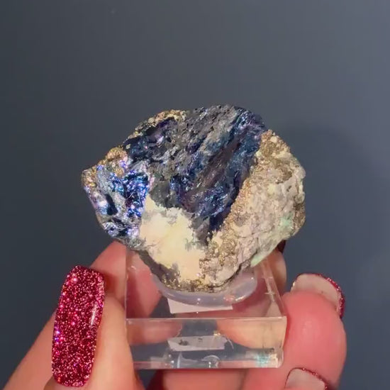 Rare!! Purple-Blue Covellite Specimen From Leonard Mine, Butte Dist. Montana USA