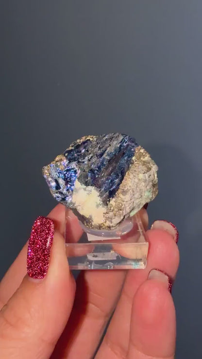 Rare!! Purple-Blue Covellite Specimen From Leonard Mine, Butte Dist. Montana USA