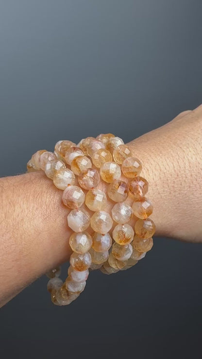 8 MM Citrine Bracelets (4 Pieces)