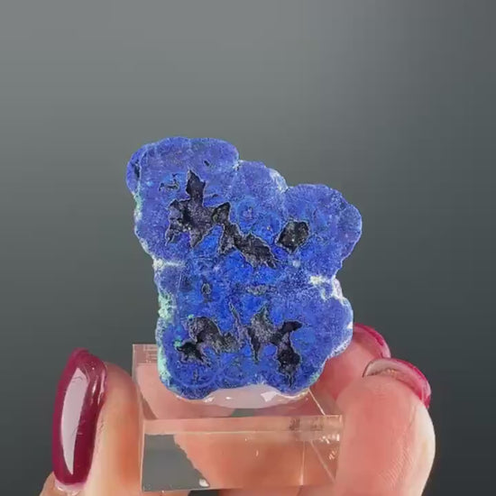 Gem Indigo Blue Azurite Crystal Geode