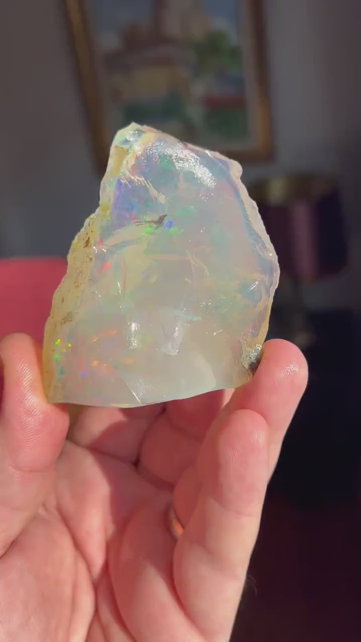 Amazing Rainbow Colors  in Ethiopian Opal Rough, Natural Opal Rough