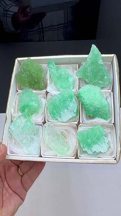 Green Halite Crystal Lot