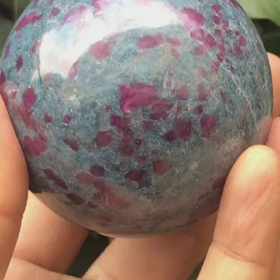 Amazing! Ruby Kyanite Crystal Sphere, Ruby Kyanite Ball,64 MM