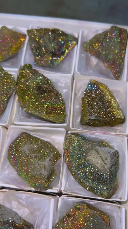 Rainbow Chalcopyrite Crystal Lot