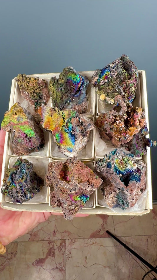 Colorful Goethite with Quartz Specimen Lot