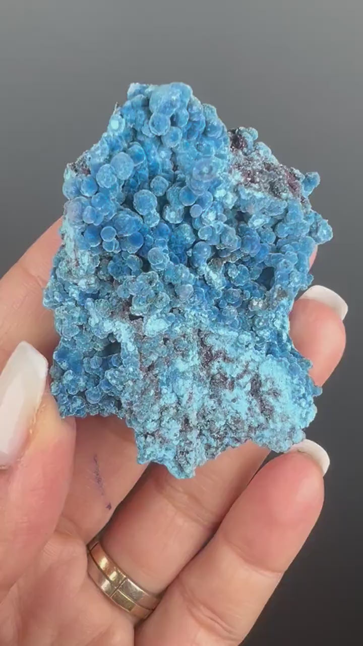 Velvety Bubble Shattuckite Crystal Mineral Specimen