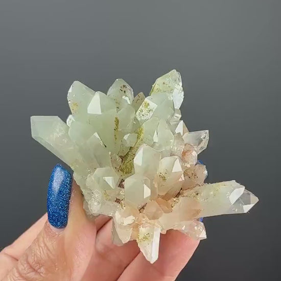 Epic! Crystal Quartz Flowers with Glittery Chlorite Crystals  Specimen From Turkey