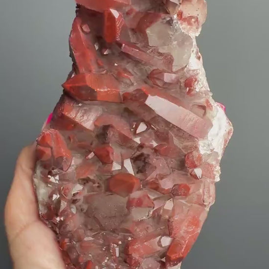 Gorgeous  Chocolate Quartz Crystal, Chocolate Crystal, Red Hematoid Quartz
