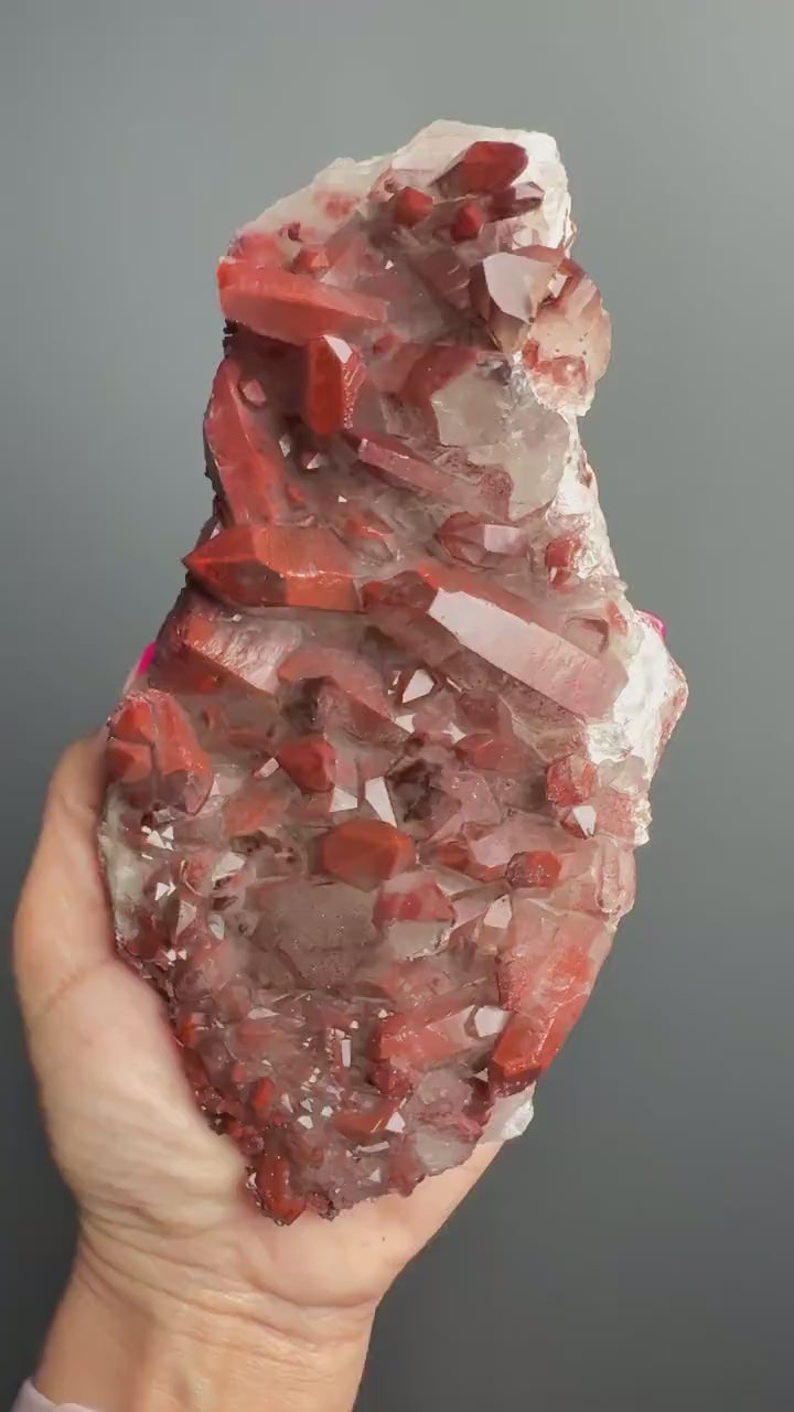 Gorgeous  Chocolate Quartz Crystal, Chocolate Crystal, Red Hematoid Quartz