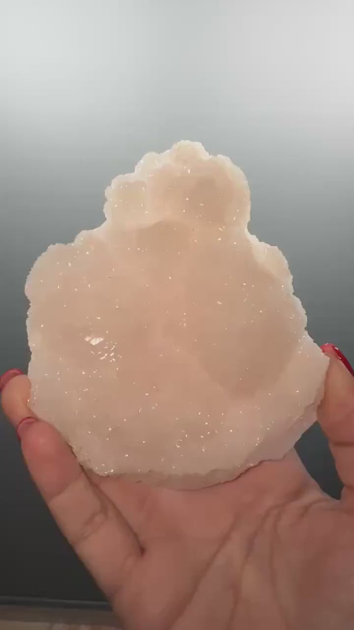 Pink Mangano Calcite Mineral Specimen, UV Reactive Stone