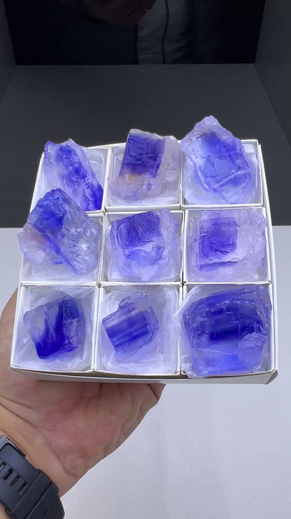 Blue Halite Crystal Lot