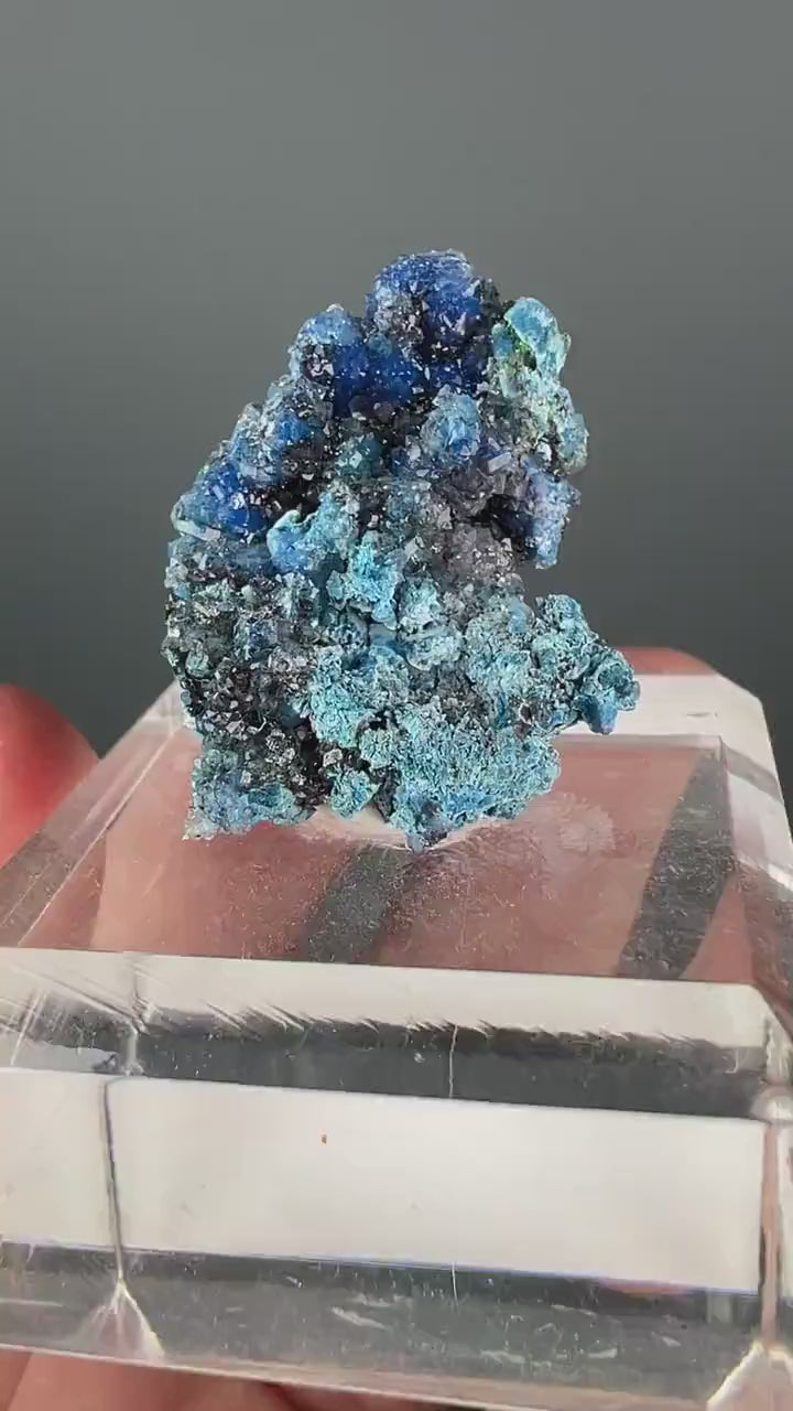 Cute Piece!!! Velvety Bubble Shattuckite Crystal Mineral Specimen