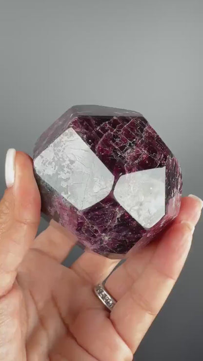 Red Almandine Garnet with Beautiful Crystal Faces