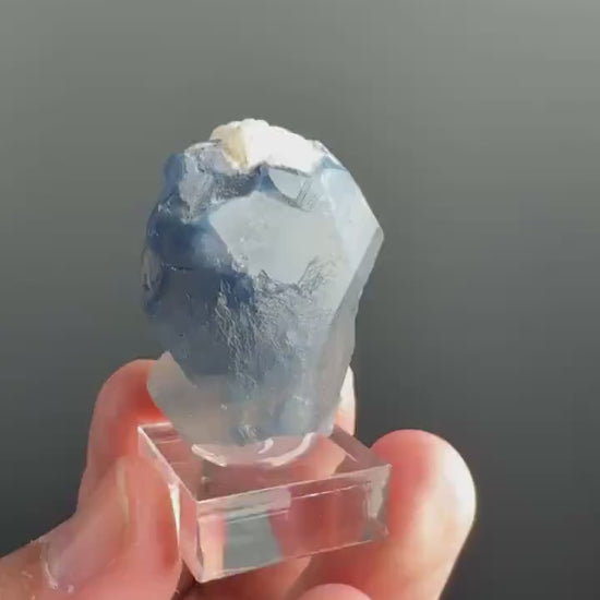 Rare Quartz ! Indicolite Quartz Crystal Specimen