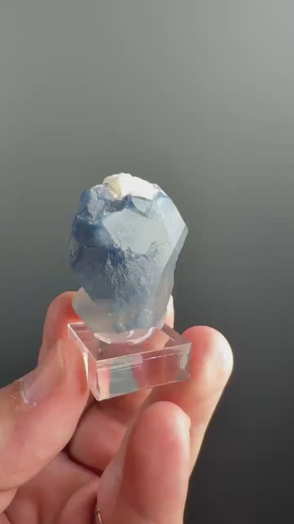 Rare Quartz ! Indicolite Quartz Crystal Specimen