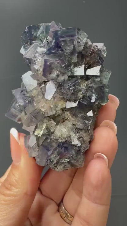 Color Change Green-Purple Fluorite Specimen, Fluorite Crystal