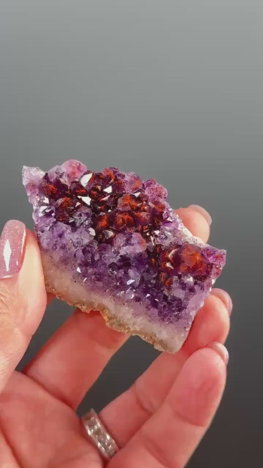 Amethyst Crystal Cluster – Red-Purple Amethsyt from  India