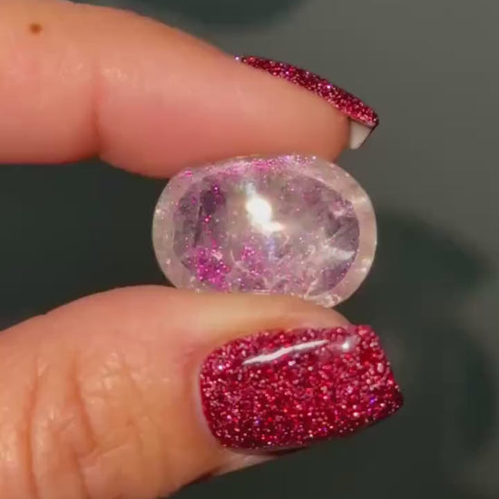 Covellite in Quartz from Brazil