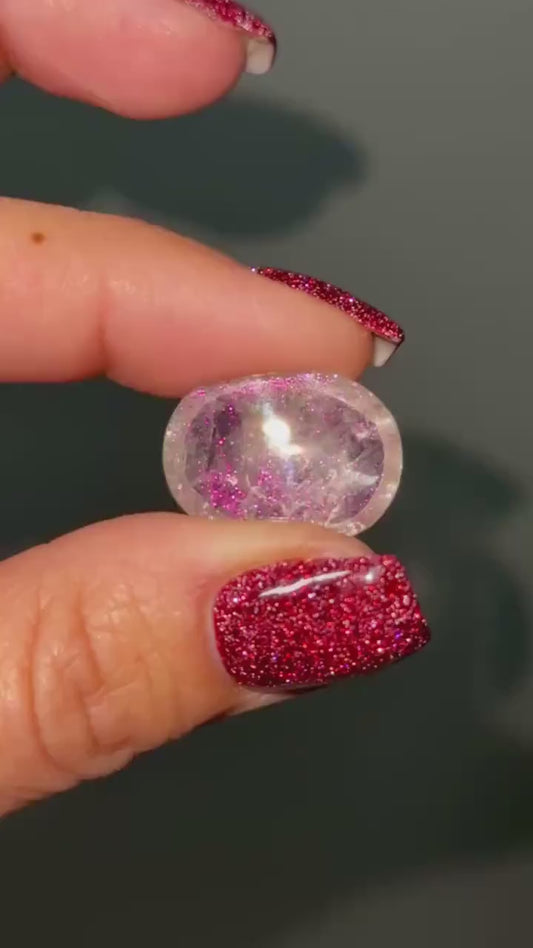 Covellite in Quartz from Brazil