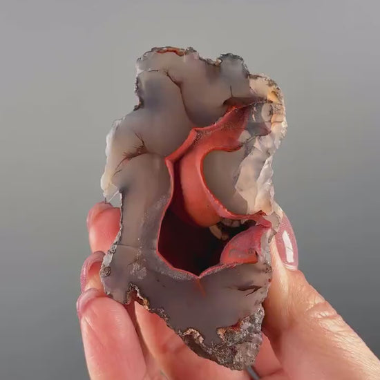 UV Reactive Red Fox Agate Specimen, Patagonia Origin