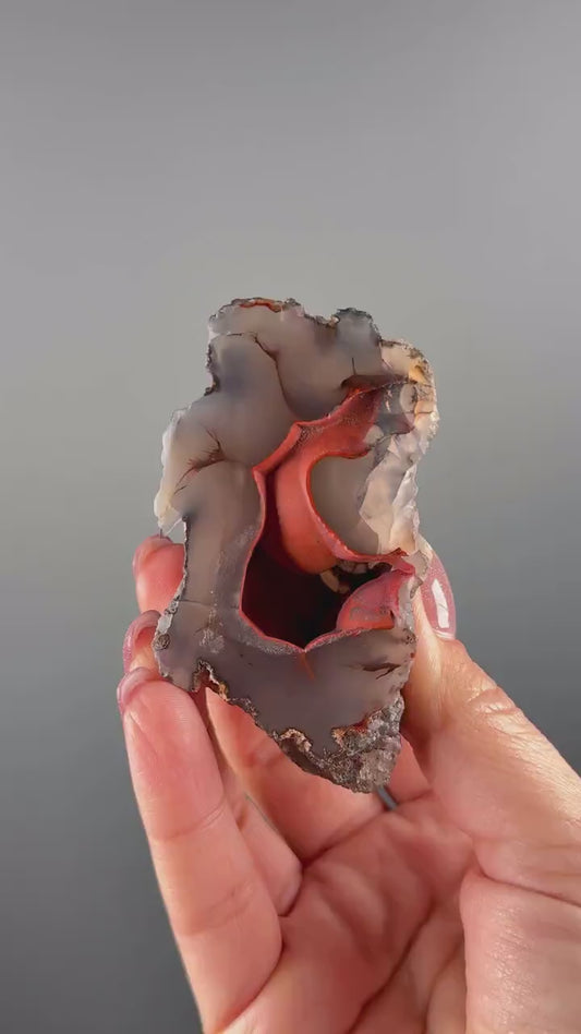 UV Reactive Red Fox Agate Specimen, Patagonia Origin