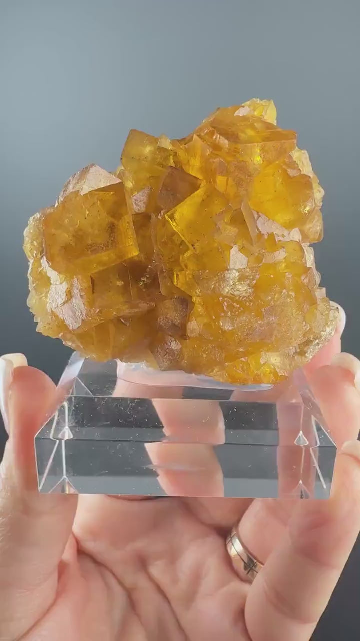 Yellow Fluorite Crystal from Germany