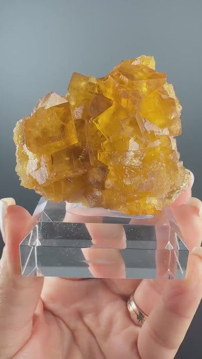Yellow Fluorite Crystal from Germany
