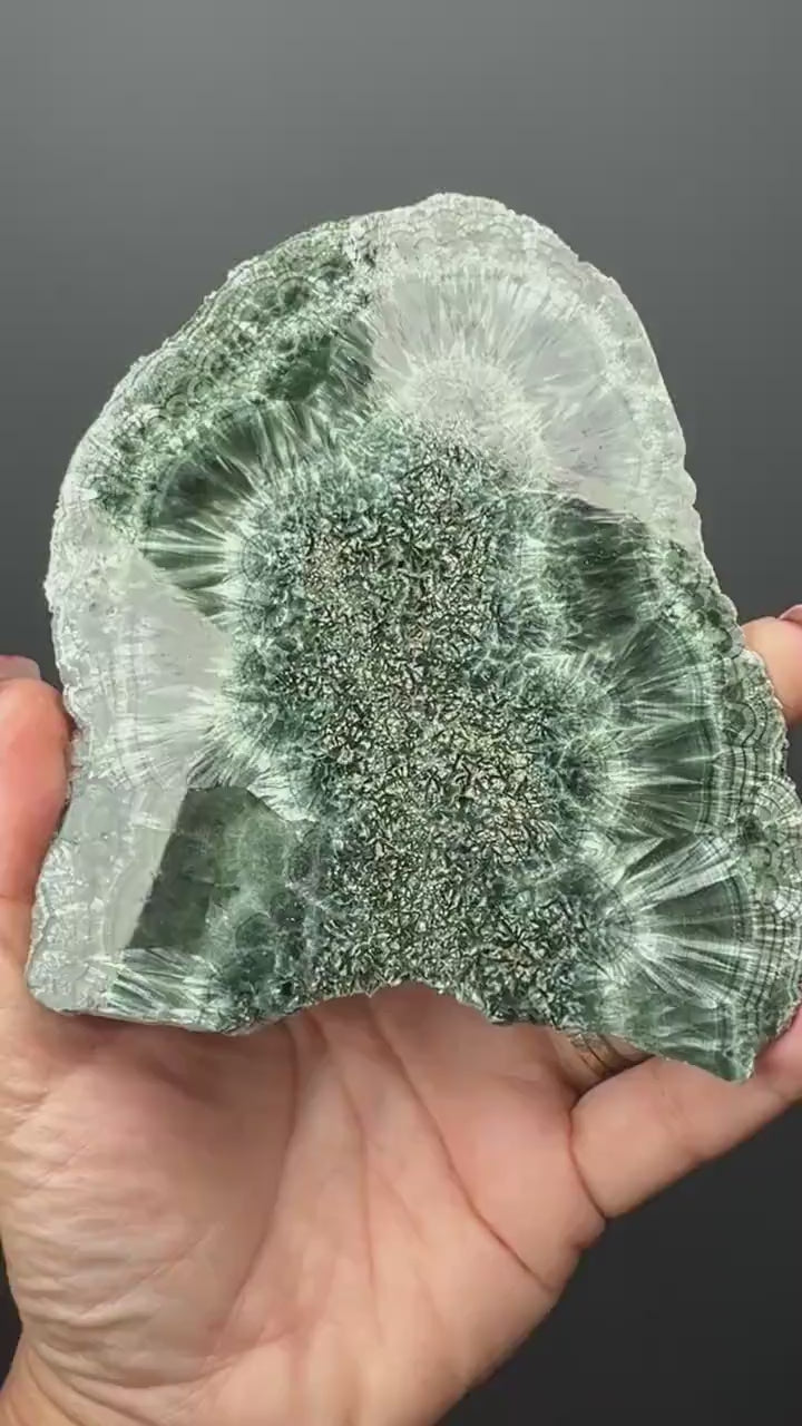 Feel the Serenity!Deep Forest Green Seraphinite Slab, Seraphinite Slab