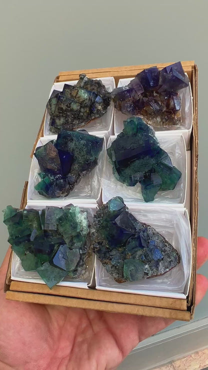 Color Change Green-Purple Fluorite  Crystal Lot