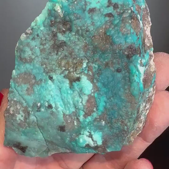 Every Shades of Blue! Blue Chrysocolla Crystal Specimen. Amazing Opaque Blue Color