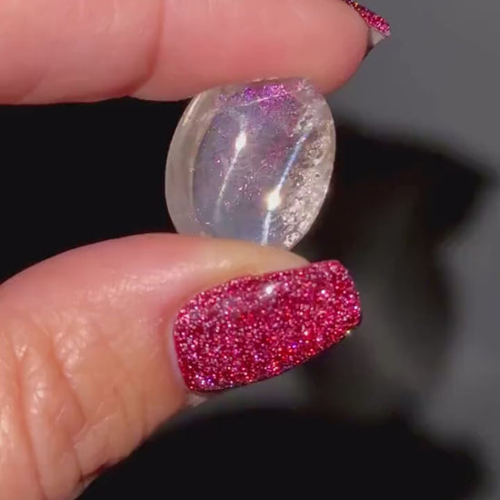 Covellite in Quartz from Brazil