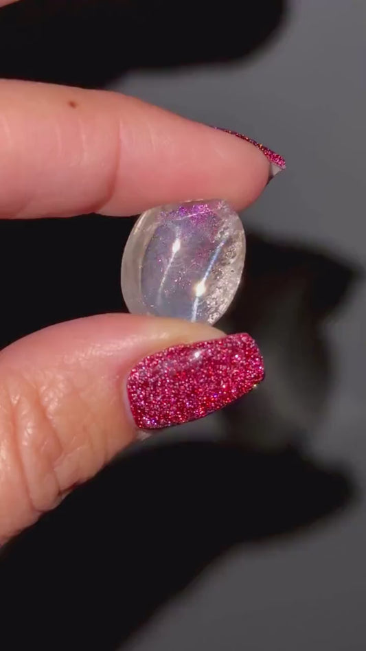 Covellite in Quartz from Brazil