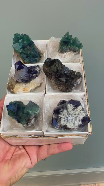 Color Change Green-Purple Fluorite  Crystal Lot